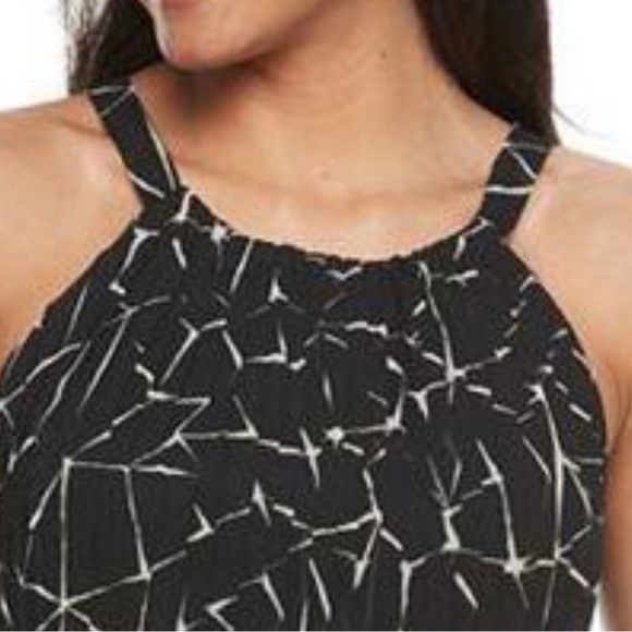 Apt 9 Pleated A-line Dress NWT black/white size 14 - Picture 6 of 7